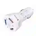 Cargador Plugin De Carro 55w Mle-66pd Con 2 Usb Y 1 Tipo C