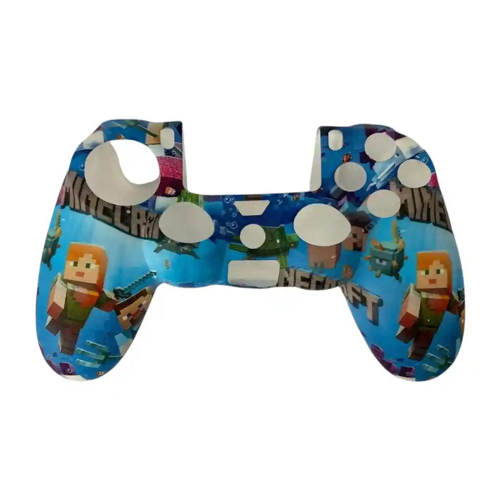 Funda En Silicona De Diseño + 2 Grips Para Control Ps4