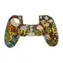 Funda En Silicona De Diseño + 2 Grips Para Control Ps4