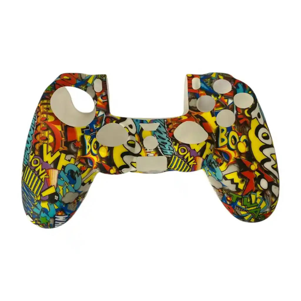 Funda En Silicona De Diseño + 2 Grips Para Control Ps4
