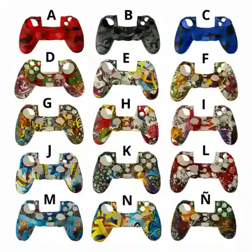 Funda En Silicona De Diseño Compatible Control Ps4