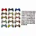 Funda En Silicona De Diseño + 2 Grips Para Control Ps4