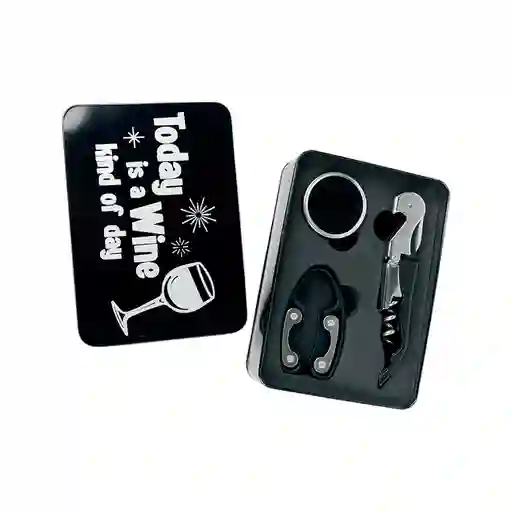 Kit Para Vino Santini 10x4cm 3 Pz Acero