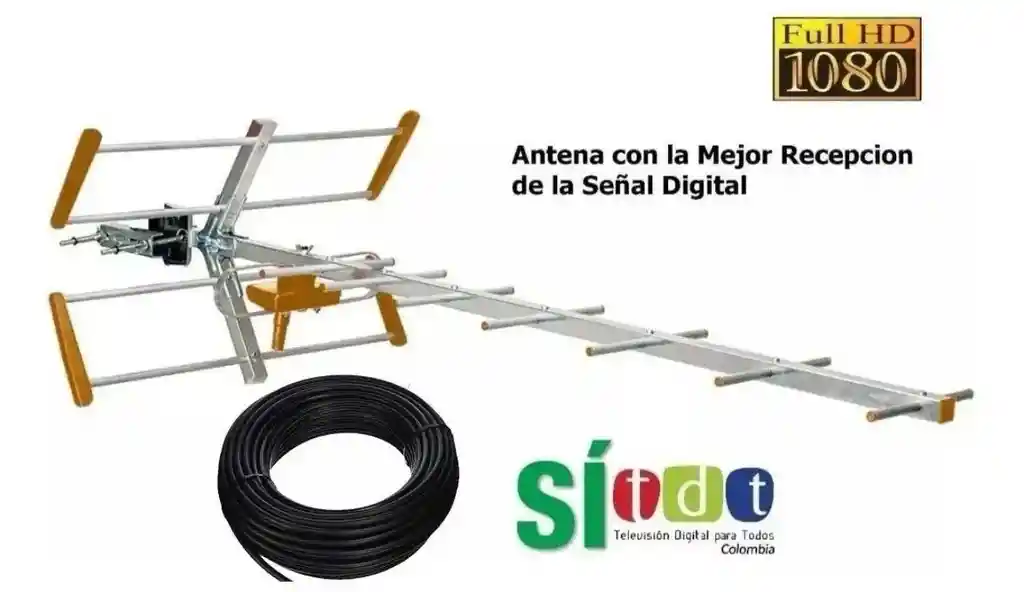 Antena Grande Exterior Con Cable De 10 Metros E-11