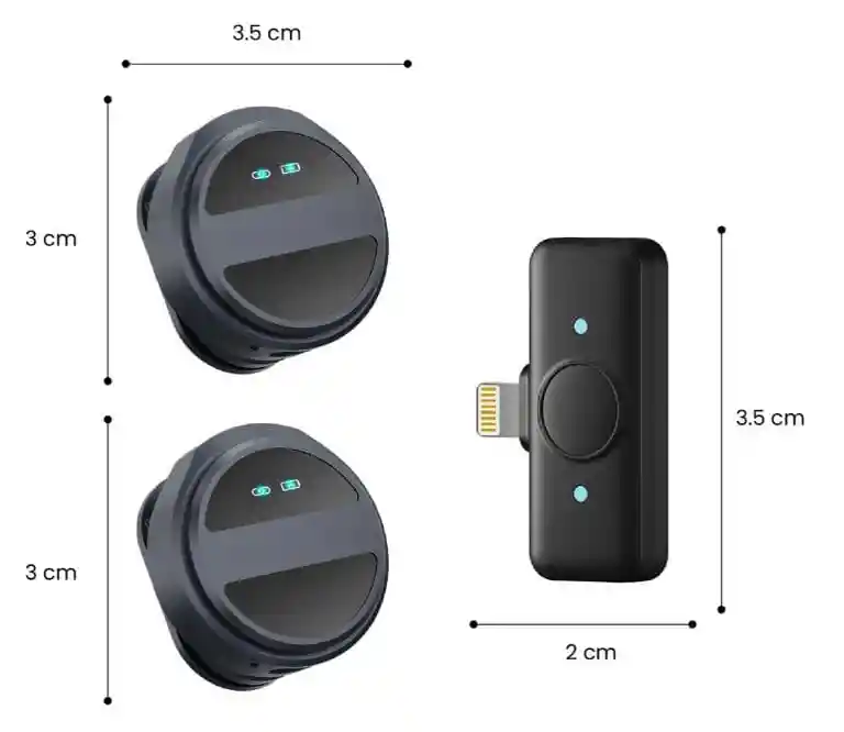 Micrófono Inalámbrico Solapa Magnético Solapa Doble Canal Profesional 40hrs