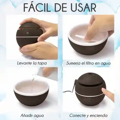 Humidificador Mini Esfera Ultrasónico