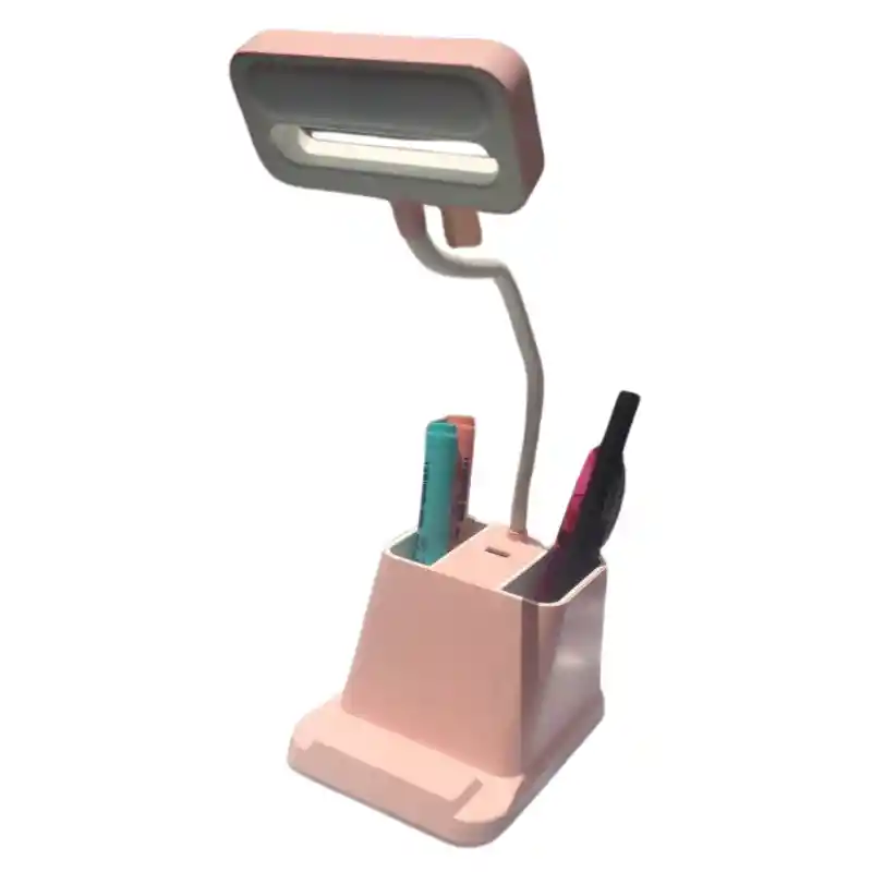Lampara De Mesa Multifuncional Con Porta Lápices Y Soporte Para Celular