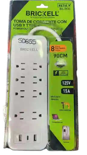 Multitoma Con Supresor De Alto Voltaje Brickell