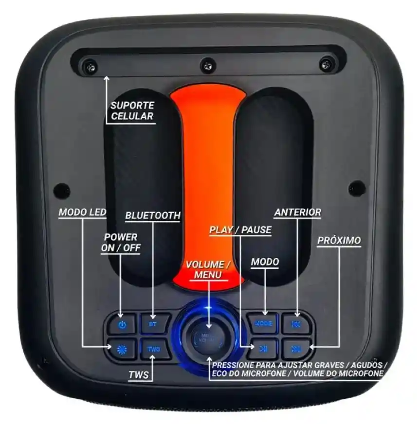Parlante Cabina Pro 10 Fly Portatil 8" Sonido Profesional