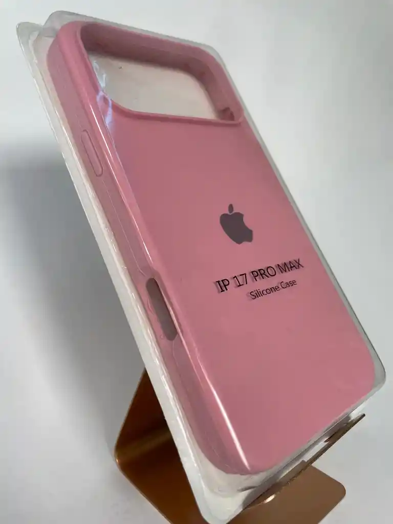 Silicon Case Iphone 17 Pro Max Rosado