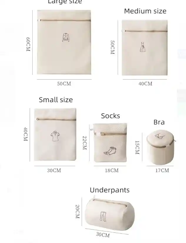Bolsas De Lavanderia X 5pcs