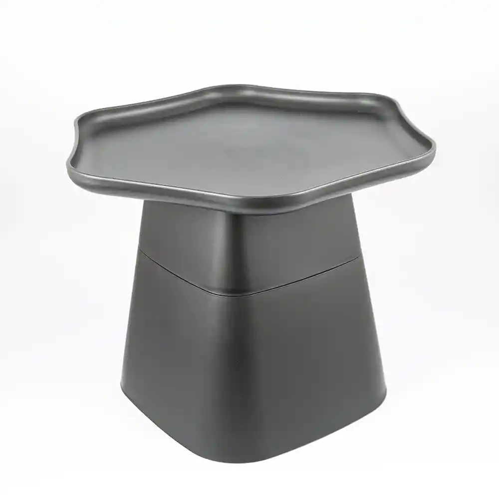 Mesa Auxiliar Expressions Colmena 50x43x56cm Negro Mate Plastico
