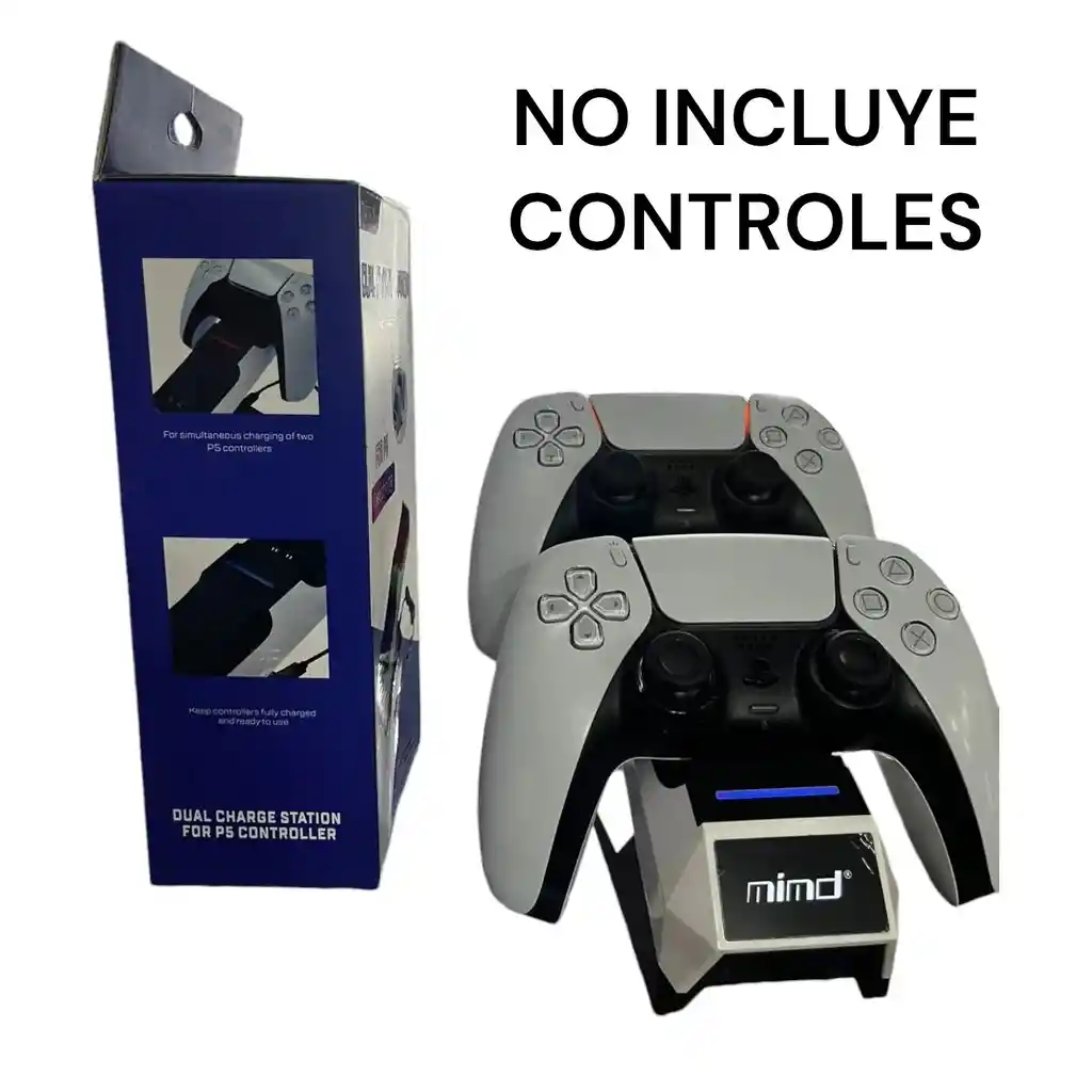 Estación De Carga Dual Mimd Compatible Con Controles Ps5
