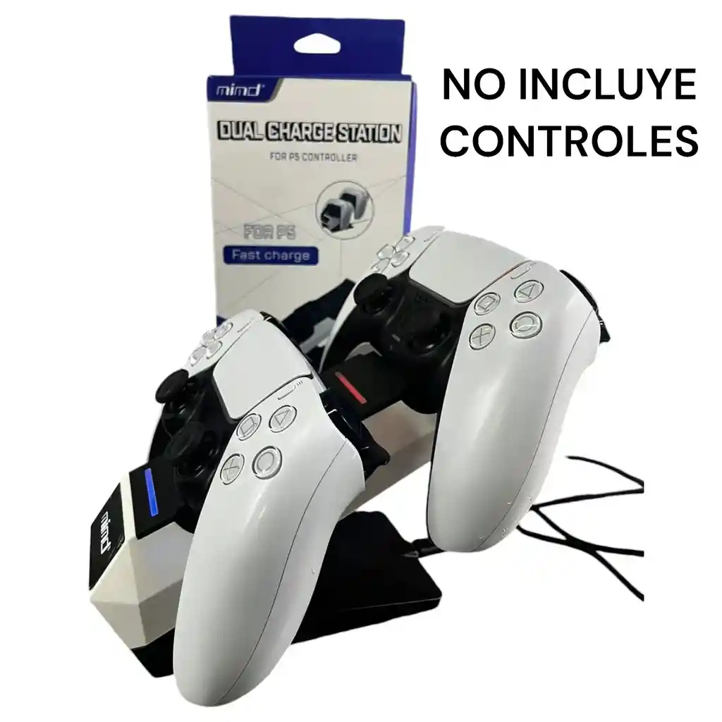 Estación De Carga Dual Mimd Compatible Con Controles Ps5