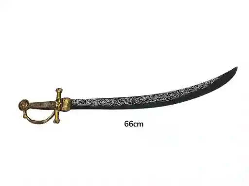Espada De Pirata De Plastico Con Mango De Caravela Ref 0136 Halloween, Hora Loca