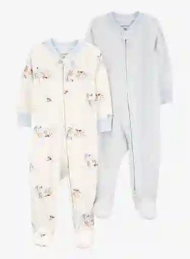 Pijamas Enterizas Perritos X 2 Talla 6 Meses