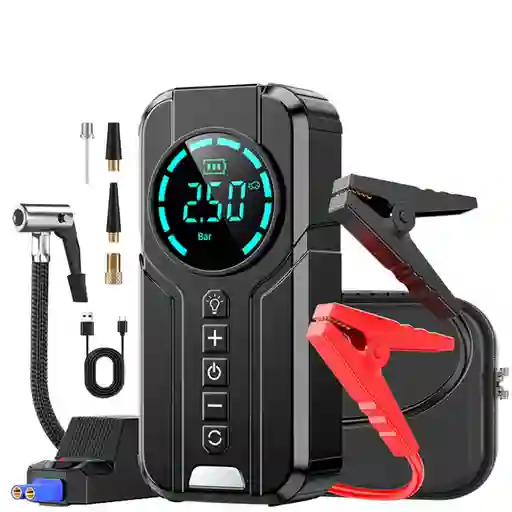 Arrancador Iniciador De Batería Portátil Compresor Aire 12v