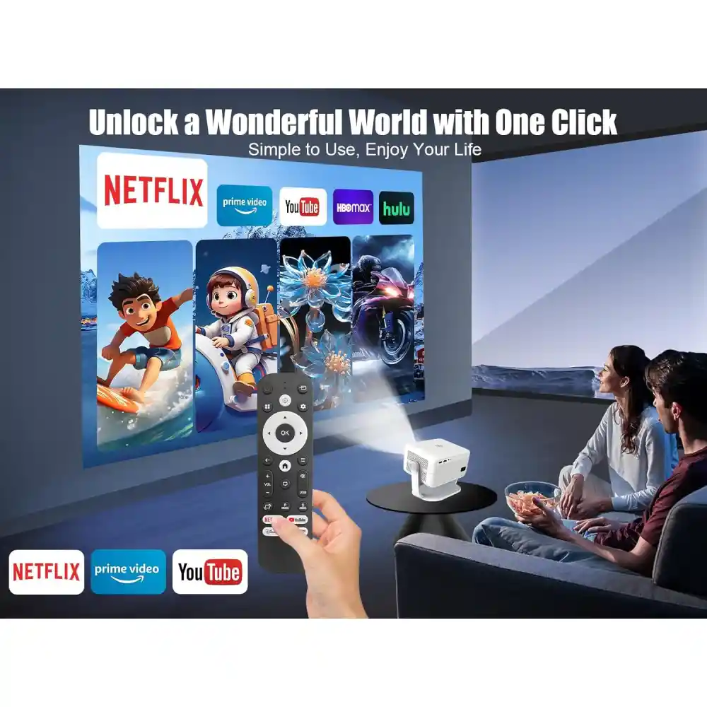 Proyector Smart 4k Auto Enfoque Wifi Bluetooth 400ansi L018