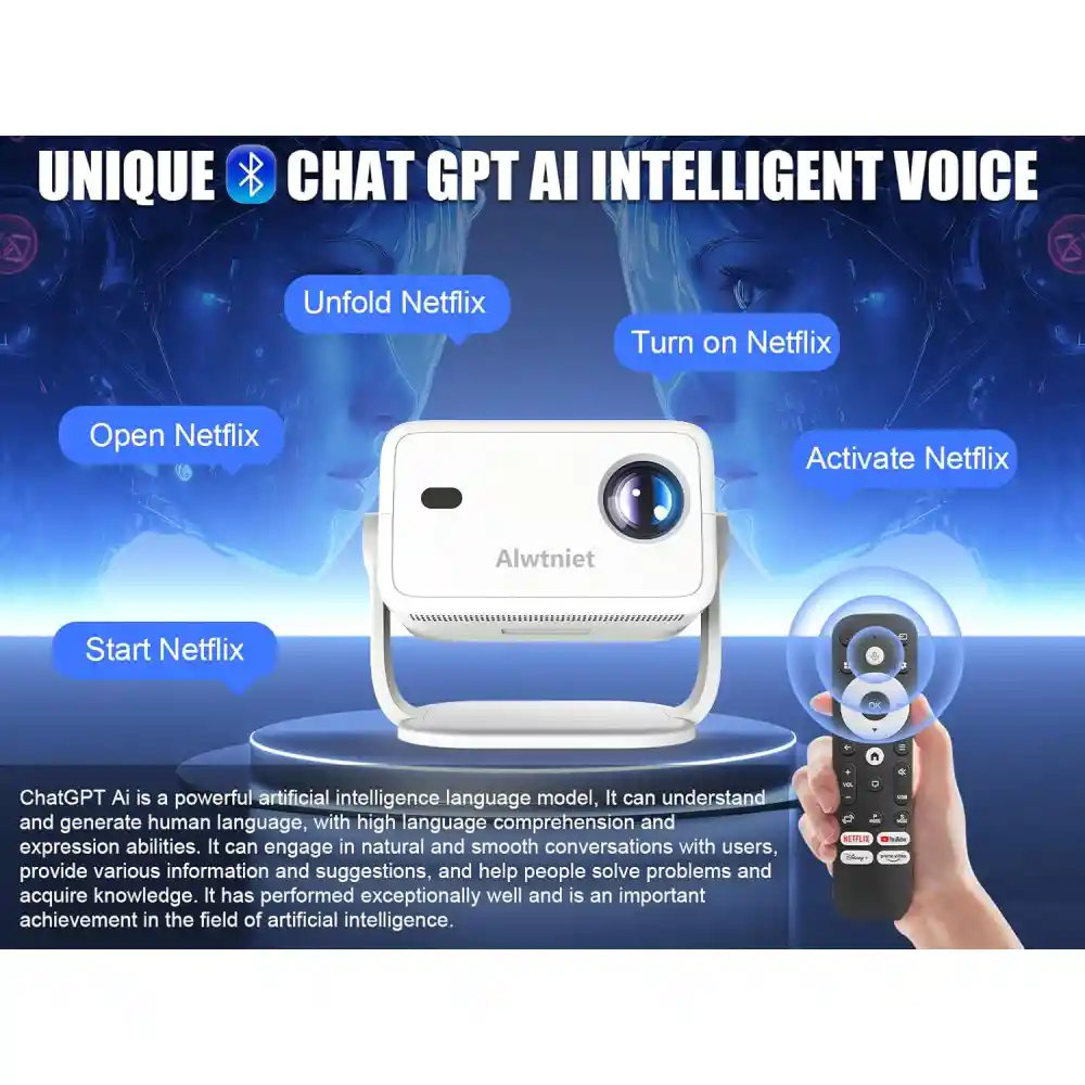 Proyector Smart 4k Auto Enfoque Wifi Bluetooth 400ansi L018