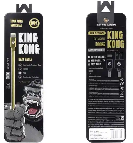 Cable De Carga Y Datos Kingkong Metal Trenzado V8