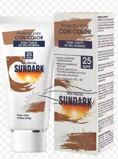Sundark Protector Solar Con Color Piel Morena Spf 25