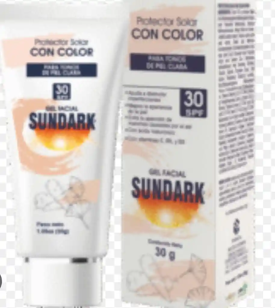 Sundark Protector Solar Con Color Piel Clara Spf 30