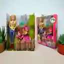Muñeca Giany 30 Cm Tipo Barbie, Hija Con Pony
