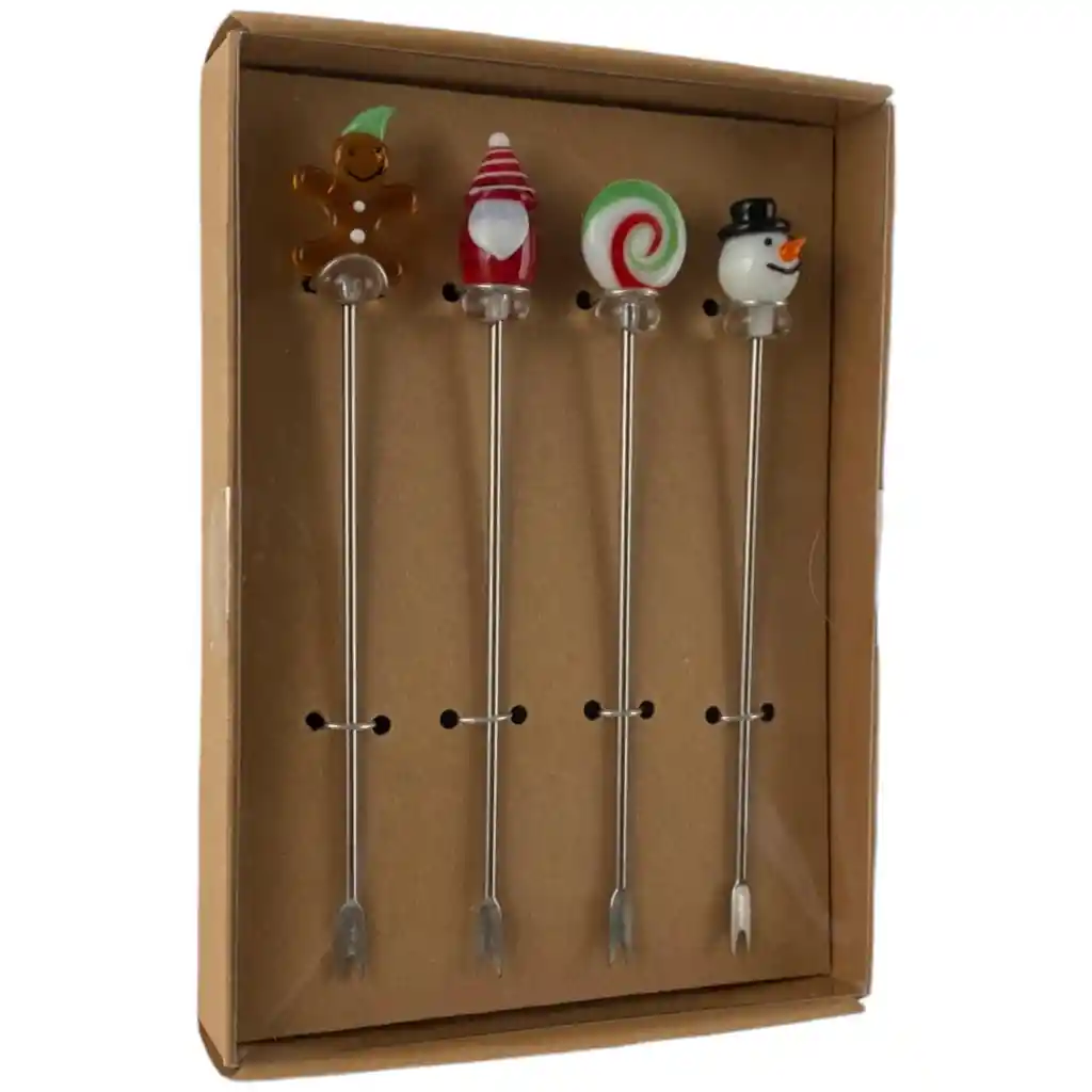 Kit Tenedores Santini 10x2cm 4 Pz Vidrio