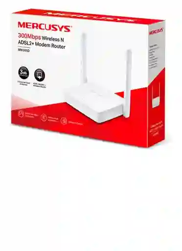 Router Mercusys Mw300d Modem Wifi Extensor Wds Adsl2 300mbp