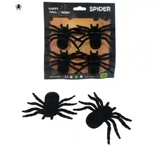 Kit Decorativo De 4 Arañas Gamusadas Medianas