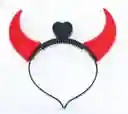 Diadema Cachos Diablo Rojo Con Luz