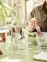 1 Botella De Vidrio Cierre Hermetico Metalico Tapon De 1 Litro