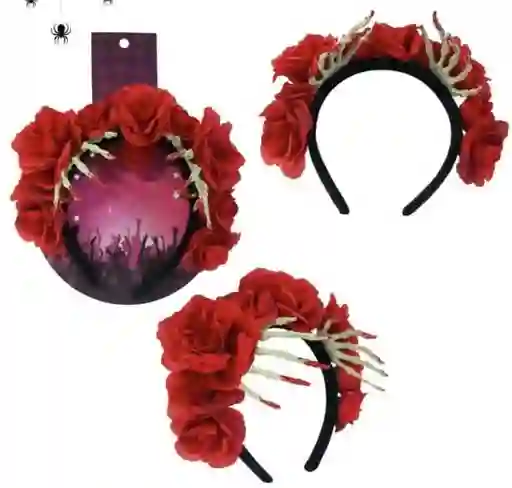 Tiara Catrina Rosas Rojas Y Manos