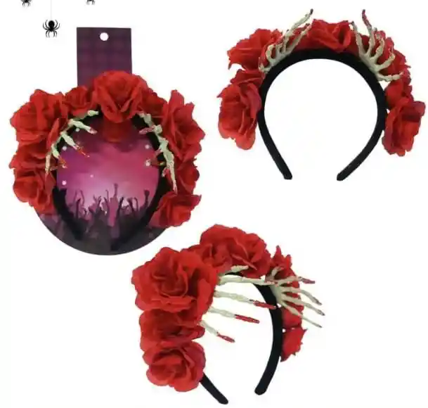 Tiara Catrina Rosas Rojas Y Manos
