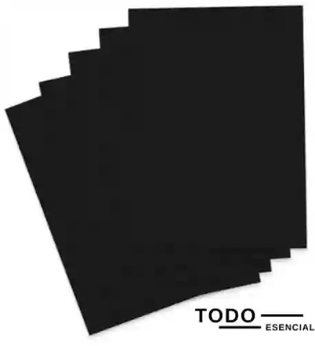 Cartulina Negra 1/8 Octavo Bristol X 10 Hojas