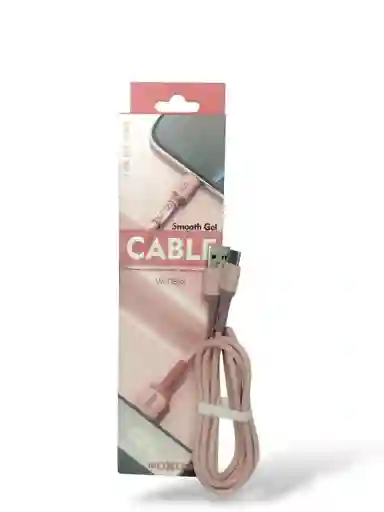 Cable Tipo C 2.4 A. Color Rosa