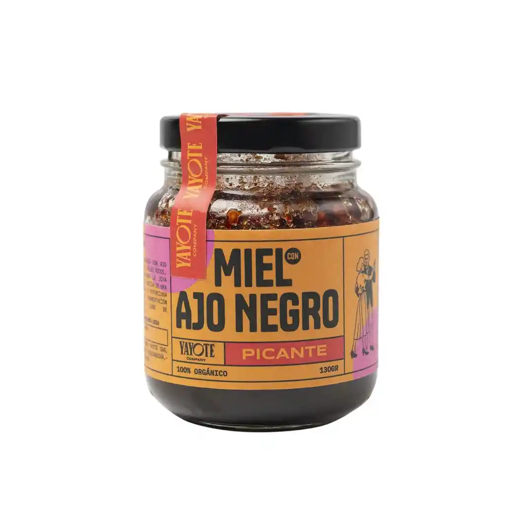 Miel Con Ajo Negro Picante - Yayote 500g