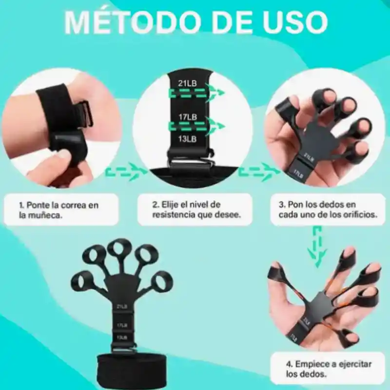 Ejercitador De Dedos Mano, Fortalecedor De Dedos Agarre Mano