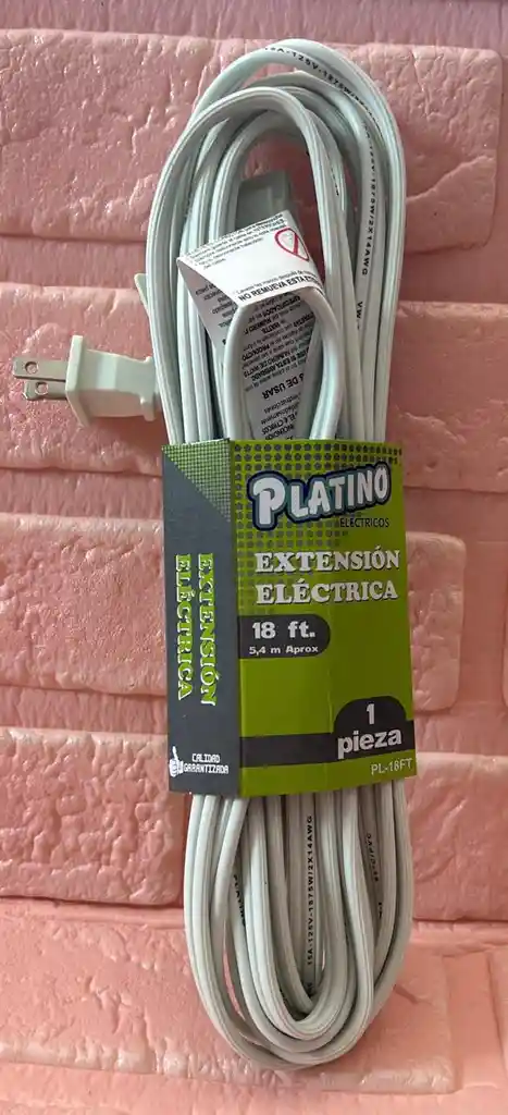 Extencion Electrica 18ft 5.4 Metros Cable Blanco