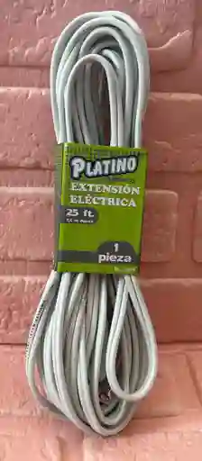 Extencion Electrica 25ft 7.6 Metros Cable Blanco