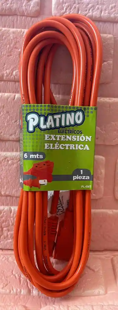 Extencion Electrica Cable Naranja 6 Metros