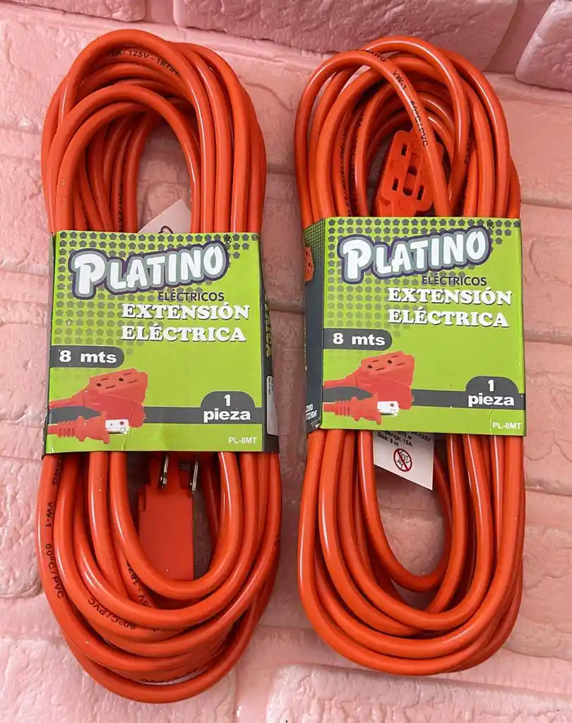 Extencion Electrica Cable Naranja 8 Metros