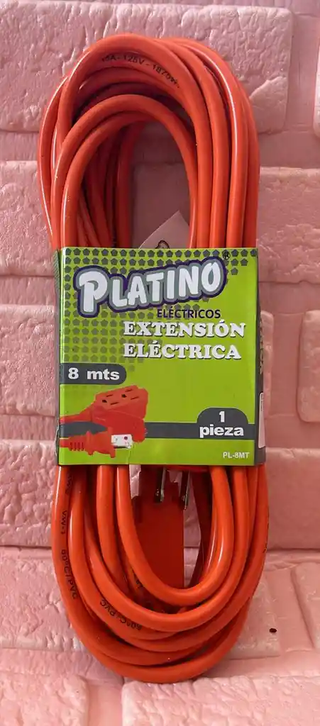 Extencion Electrica Cable Naranja 8 Metros