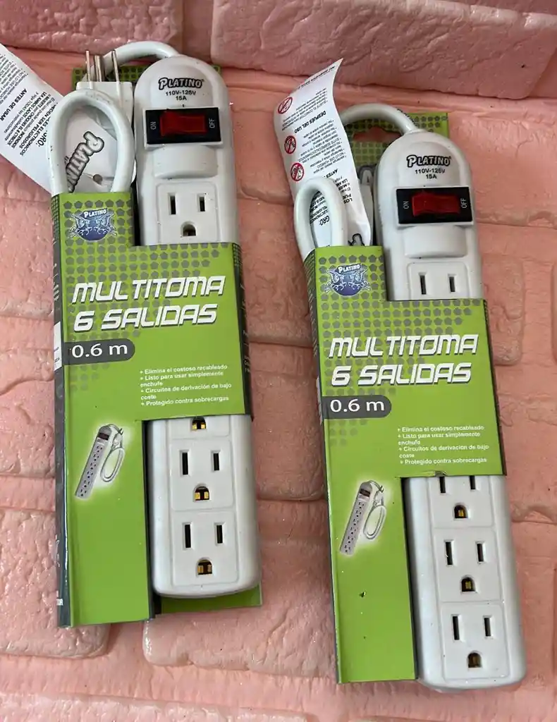 Regleta Extencion Electrica 0.6 M Platino