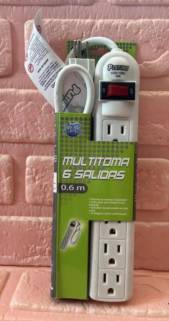 Regleta Extencion Electrica 0.6 M Platino