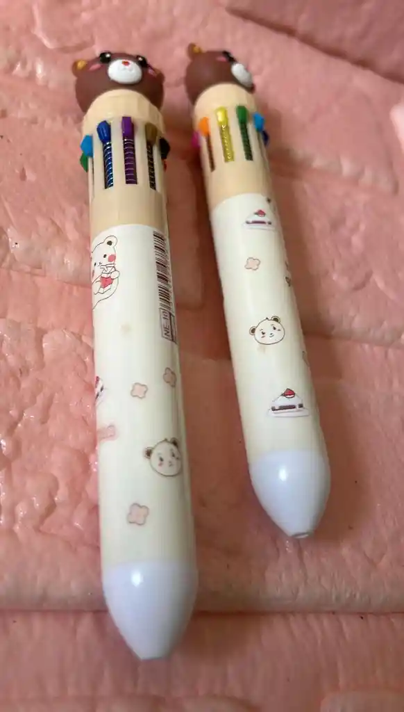 Lapicero 10 Minas Oso Cafe Claro