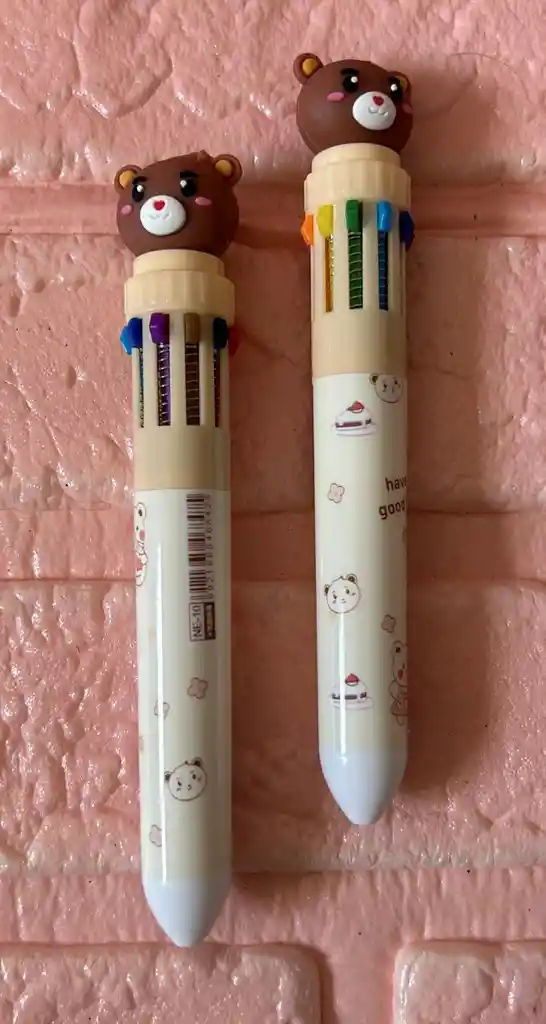 Lapicero 10 Minas Oso Cafe Claro