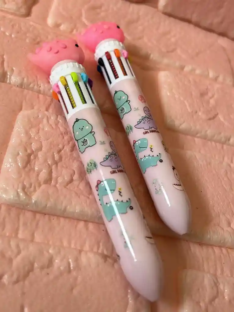 Lapicero 10 Minas Dino Rosado