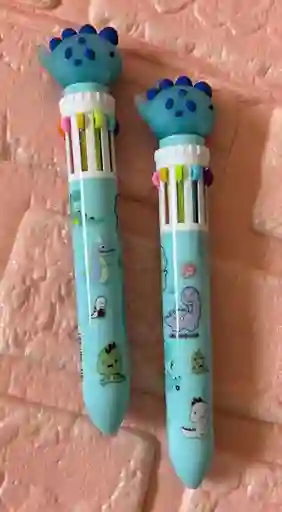 Lapicero 10 Minas Dino Azul Claro