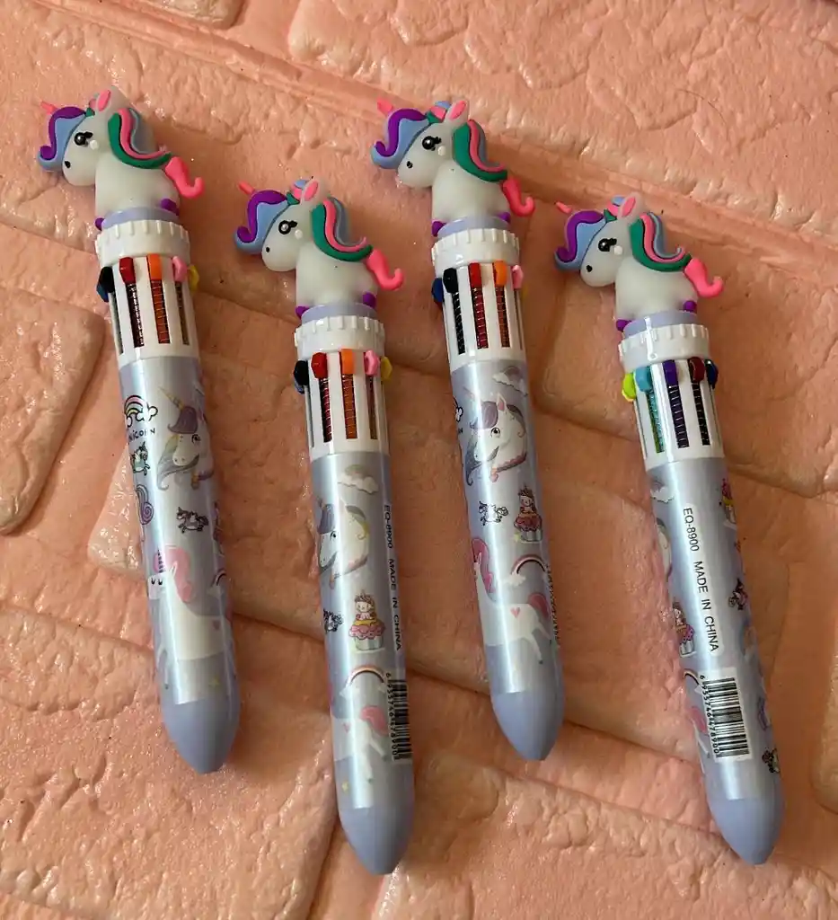 Lapicero 10 Minas Unicornio Azul